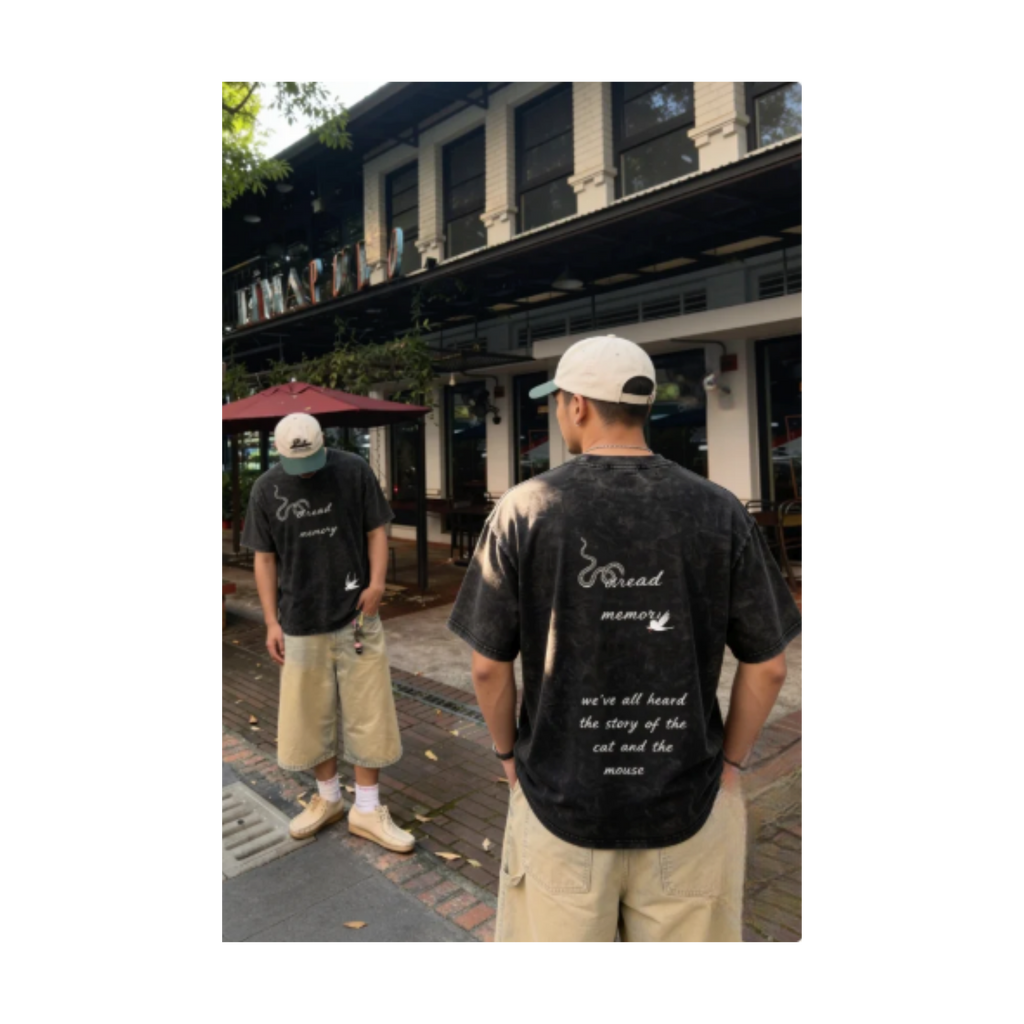 snake and bird tee