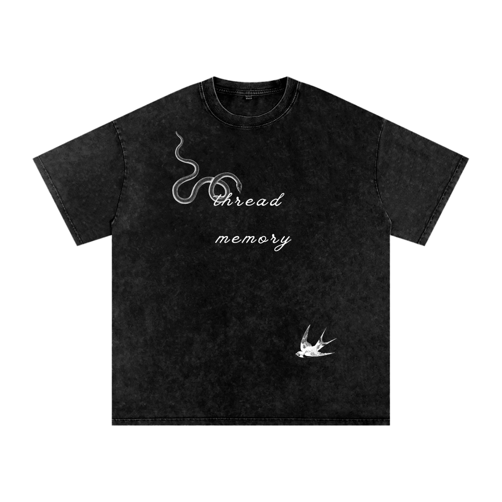 snake and bird tee